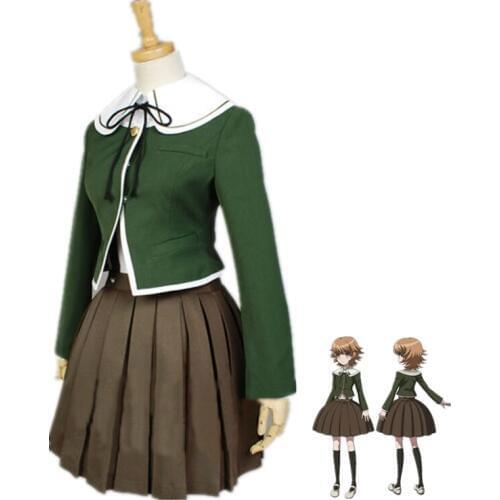 Anime Danganronpa Fujisaki Chihiro School Uniform Outfit Anime Cosplay Costumes halloween costumes for women