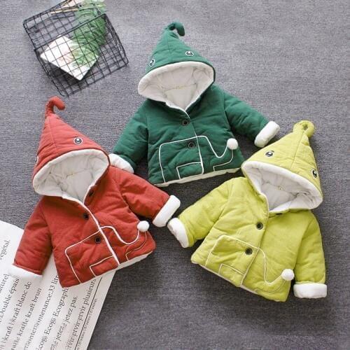 Brand New Childrens Parkas Coats 2018 Winter Boys and Girls Hoodies Warm Jackets Kids Long Sleeve Velvet Outwear Toddler Jacket