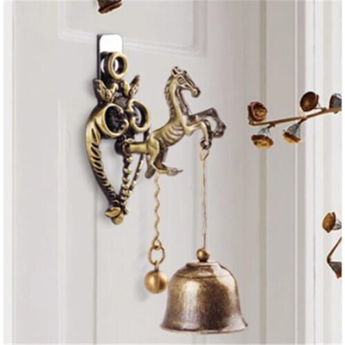 Decor Doorbell Vintage Horse Elephant Owl Shaped Bells Metal Animal Wind Chimes Decor Halloween Room Hanging Decor Accessories