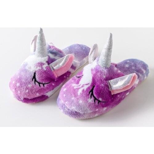 Infant Baby Girls Toddler Animal Cartoon Slippers Children Pajamas Unicorn Slippers Homewear Indoor Girls Unicorn Slipper
