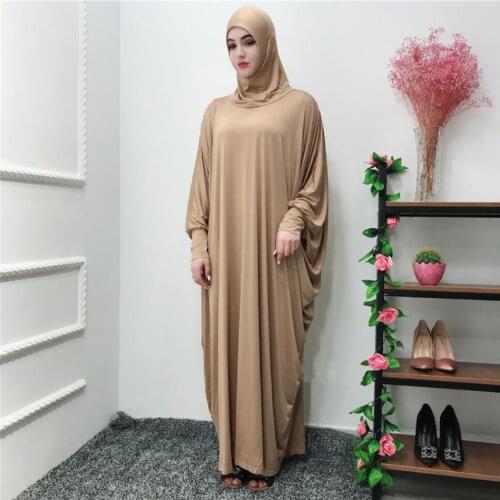 Full length big swing Muslim abaya Robes Arab Islamic Ramadan pure color longer hooded muslim dress Prayer Service abayas Wq1526