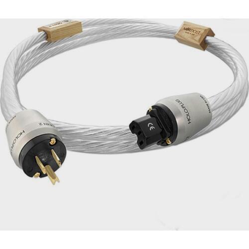 Hi-Fi 14AWG US Plug socket connector AC power cord Supreme Reference power cable seven silver-plated without Box