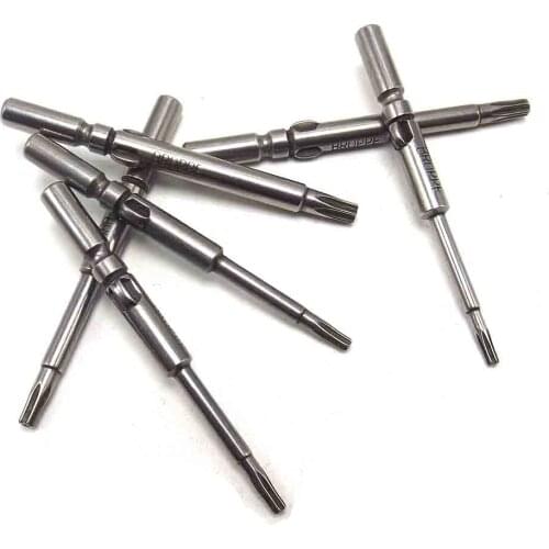 HOEN 6Pcs Set for DC Powered Electric Screwdriver 801 Hand Tools T6-T15 Shank Diameter 5mm Magnetic Torx Screwdriver Bits