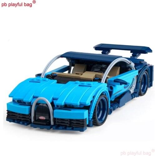 PB Playful bag Bugatti sports car simulation model 641PCS Childrens intelligence Assembled DIY blocks toys exquisite gift UG19