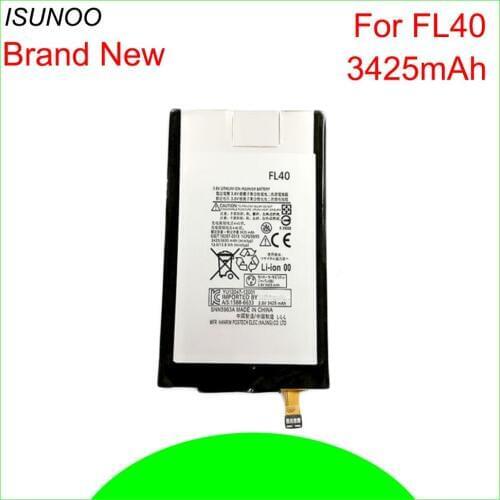 ISUNOO 5pcs/lot 3425mAh FL40 battery for Motorola Moto X 3A Dual XT1543 XT1544 Smartphone Battery