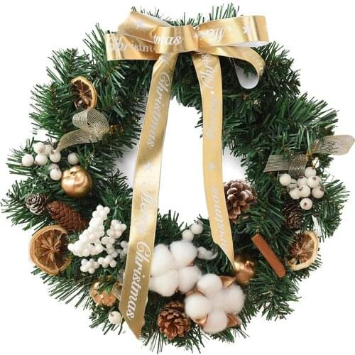 Creative Christmas Door Wreath Christmas Decoration European Artificial Garland Wreaths For Home Window Wall Decoration