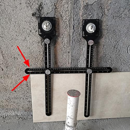 Tile Hole Locator Adjustable Tool Ceramic Tile Hole Locator Tile Height Adjuster Universal Floor Hole Punch Tool