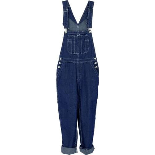 2021 Men Bib Loose Overalls Jeans Huge Straight Denim Jumpsuits Fashion Cargo Pants Hip Hop Trousers Plus Large Size 28 - 50