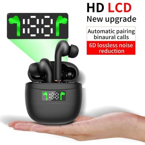 New Tws Wireless Bluetooth Headset Sport Earphone Touch Control Bluetooth 5.2 LED Display with Microphone for IPhone Max Huawei