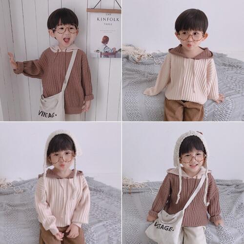 New spring and autumn boys sweatshirts hooded childrens clothes casual fashion pullover shirt childrens solid color hoodie