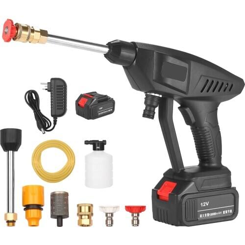 Window cleaner 12V High Pressure Washer Machine 15A 30Bar Cordless Washer Gun With Foam Generator Nozzle Garden Sprayer