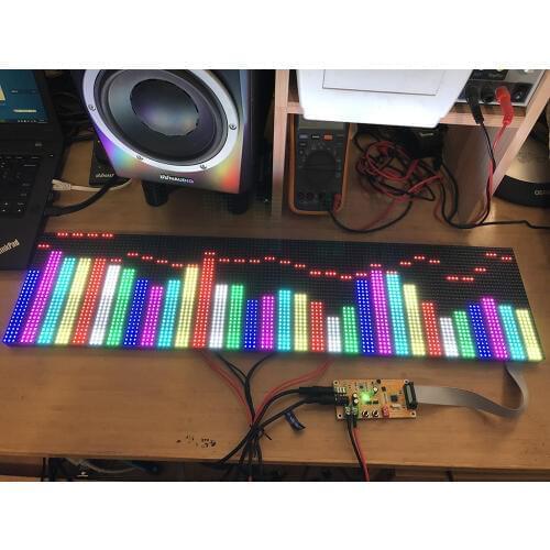 AS128 Full Color RGB Music Spectrum Display Screen KTV Stage Led Rhythm Light 64 Mode