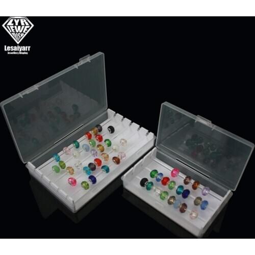 Jewelry Box for Pandora Beads Transparent/Black/White Acrylic Bracelet Charms Storage Case Trollbeads Holder Collection Tray Box