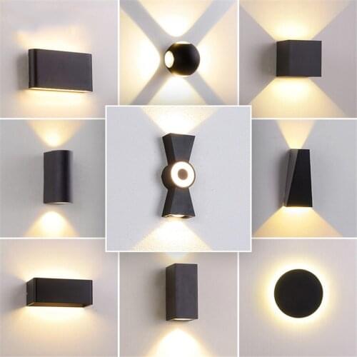 Modern Outdoor Waterproof LED Wall Lamp Villa Garden Fence Corridor Gate Porch Light Hotel Shop Terrace Balcony Wall Light