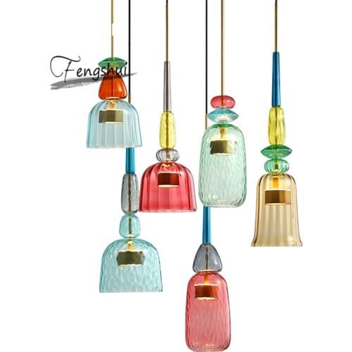Modern Glass LED Pendant Lights Bedroom Living Room Indoor Lighting Pendant Lamp Home Decor Light Fixtures Kitchen Hanging Lamp