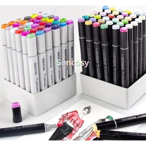 Finecolour Alcohol Marker Ink Fine/Board Twin Markers, Professional Art Marker for Animation Design Stationery