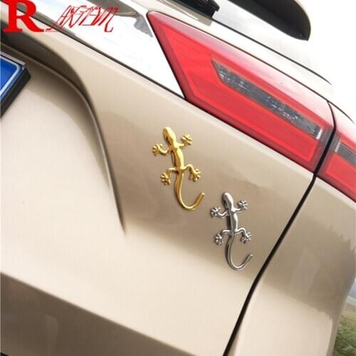 Car styling 3D Metal Gecko Lizard Stickers For LADA Priora Sedan sport Kalina Granta Vesta X-Ray XRay UAZ 31512 3153 3159 3162
