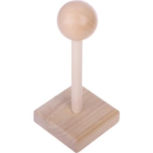 Warm Color Rainbow Stacking Ring Tower Stapelring Blocks Wood Toddler Baby Toys R9JD