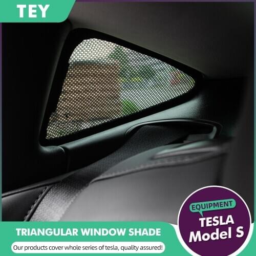 2PCS For Tesla Model 3 Model Y Sunshade Net Decoration Side Car Sun Shades Rear Window Sunshades Cover Mesh For Tesla Three