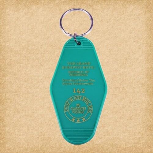 The Grand Budapest Hotel Room GBH 142 Republic of Zubrowka Wes Anderson Film concierge M. Gustave Inspired Key Tag Chain Ring