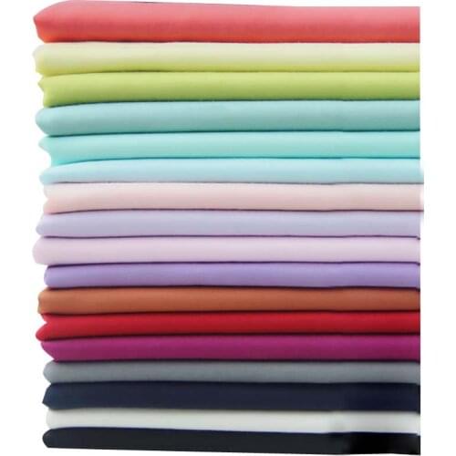 100% Combed Cotton Fabric Full Process Plain Thin High Density Solid Macaron Color For Summer Apperal Dress Blouse Skirt Lining