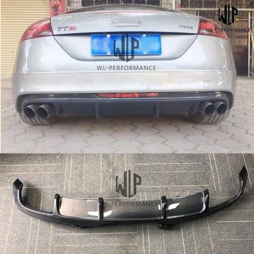 TT TTS High Quality Carbon Fiber Rear Bumper Diffuser Lip Car Styling For Audi TT TTS Car Body Kit 08-14