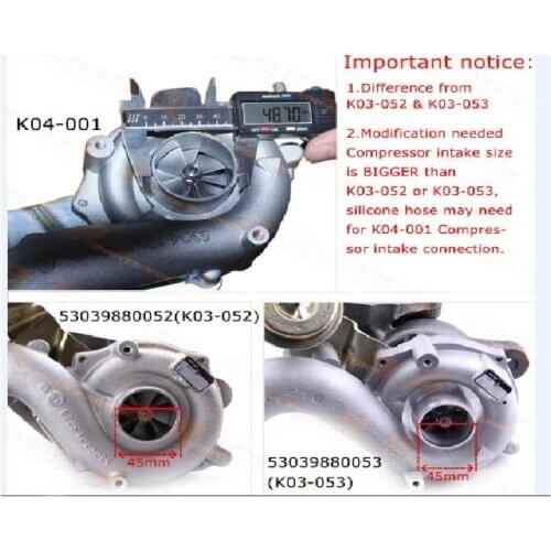 K03 Turbocharger for Skoda Octavia Superb 1.8T 06A145704S 06A145713B Turbine