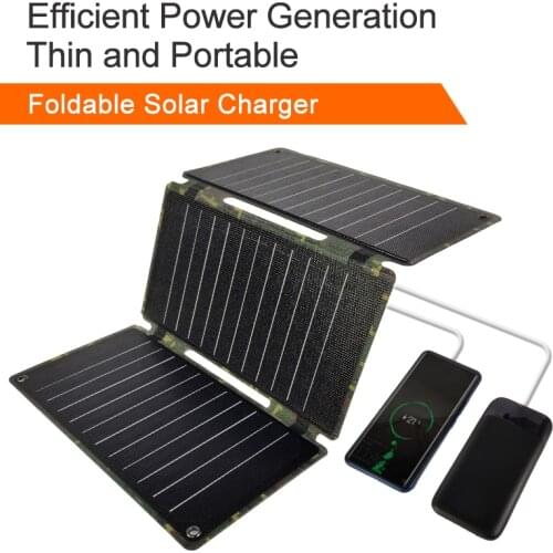 WARMSPACE 10W/12W/14W/21W 5V Foldable Waterproof Solar Panel Portable Charger for Moblie Phone / Power Bank Outdoor