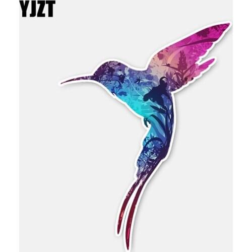 YJZT 12.3*16.5CM Creative Colored Birds Flight Decoration Car Sticker Accessories Personalized Bumper Car Window 11A0431