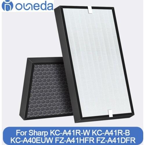 Replacement Sharp FZ-A41HFR HEPA air filter+FZ-A41DFR Activated Carbon filter for KC-A41R-W KC-A41R-B air purifier filter