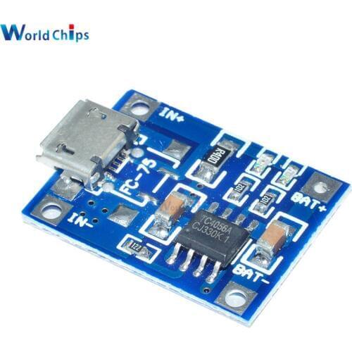 5Pcs TP4056 Micro USB 5V 1A 18650 Lithium Battery Charger Board With Led Indicator Automatic Protection 4.5~5.5V