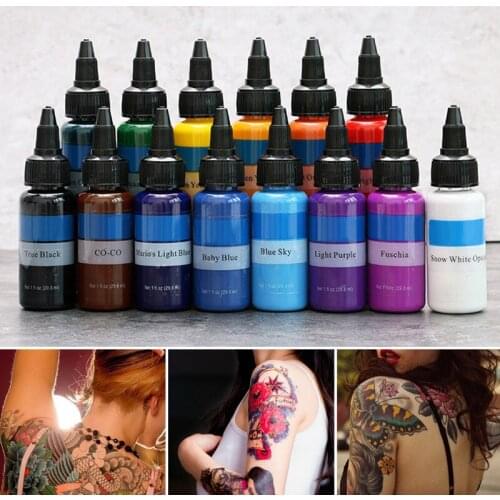 High Quality Fashion Hot Sale Dropshipping 35ml Long Lasting Liquid Pigment for Tattoo Eyebrow Body paint Body Art SMJ