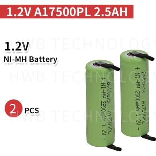 2PCS/lot Ni-MH 1.2V 2.5Ah Braun Oral-B ProCare Triumph Toothbrush Rechargeable Battery US