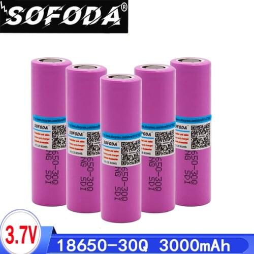 100% Original 30Q 18650 Battery 3000mah Hight Power Discharge li-ion Rechargeable Batteries 30A larger current INR18650