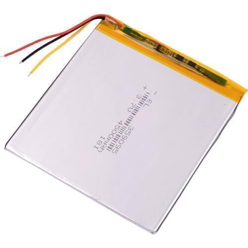 3 line 3.7V 4500mah tablet battery gm lithium polymer battery 359095 Li-ion battery for MP3 MP4