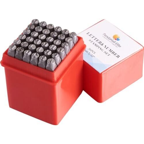 36pcs Metal Iron Seal Stamps Letter Alphabet Digital Number Symbol Seal Chapter Combination For DIY Jewelry Tags Pendants Seal