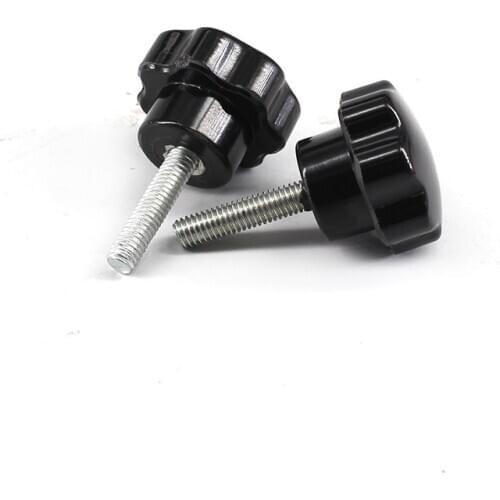 4pcs Star Knob M10 Male Thread Tighten Clamping Nut Handle 20/25/30/40/50/60mm Length 38mm Head Bakelite Mechanical Thumb Nut