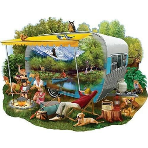5D DIY Full Square Round Drill Camping scenery diamond painting mosaic embroidery Cross Stitch Kits landscape Home Decoration