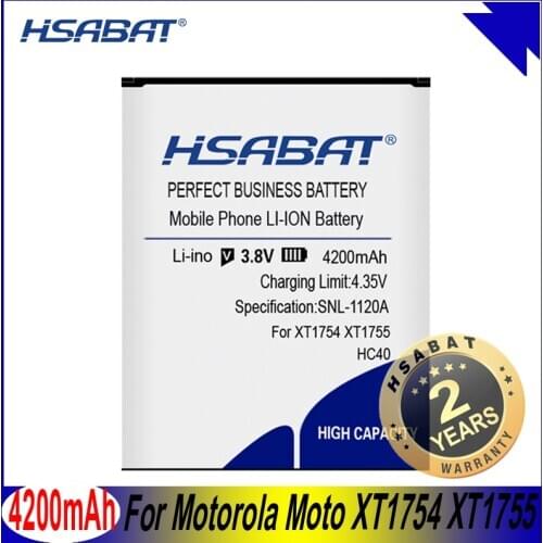 HSABAT HC40 4200mAh Battery for Motorola Moto XT1754 XT1755 XT1758 M2998