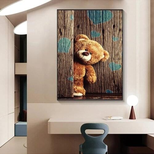 Full Square Round 5D Diamond Painting Bear Family Harmony Fantasy Cartoon Series Diamond Embroidery Gift For Children Crafts