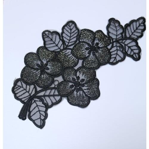 1pc flower embroidery patches for clothing DIY flower embroidered parches appliques for wedding dresses decoration parch ropa