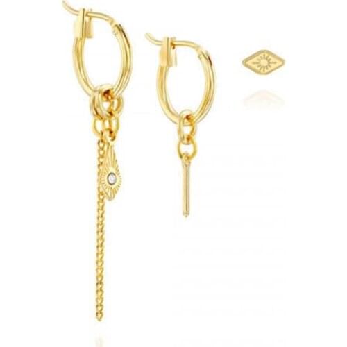 CANNER 3pcs/ sets DevilS Eye Zircon Hoop Earrings For Women Pendientes Plata 925 Huggie gold Earrings Jewelry Party Accessories