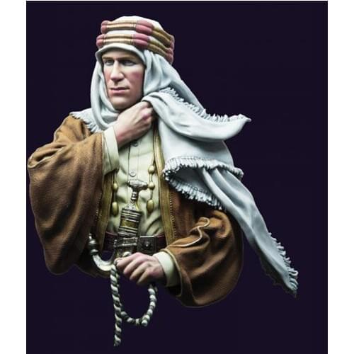1/10 Resin Bust Model Arab T.E. Lawrence Assembling Model Figure Resin Kit Bust Colorless Model Self-Assembled Toys