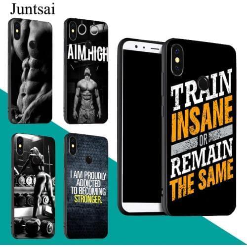 Bodybuilding Gym Fitness Workout Case For Redmi Note 9 Pro 9S 8T 8 Pro 9A 9C For Mi 9 9T Note 10 Lite For POCO X3 Couqe