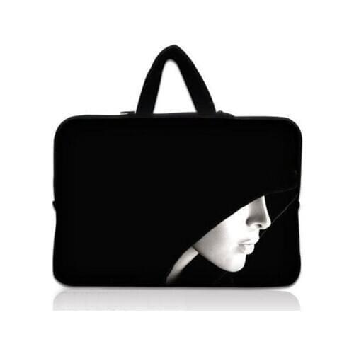 Black Hoody Lady 10 11 13 14 15.6 17 Inch Laptop Sleeve Case Notebook Tablet Protective Case Cover Briefcase Carrying Bag