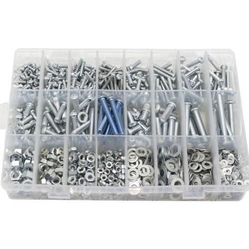 Home Screw Set Semi-round head tapping screw nut gasket M3 M4 M5 M6 Screw Mixed DIY