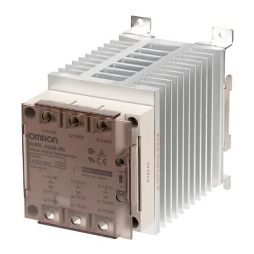 G3PE-225B-3N 25 A 3P-NO Solid State Relay, Zero Crossing, DIN Rail, Phototriac Coupler, 264 V ac Maximum Load