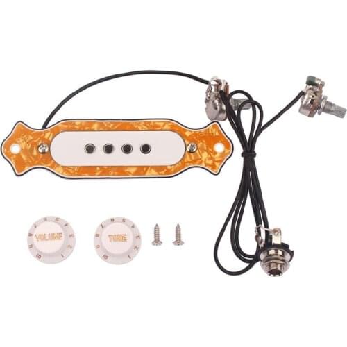 IRIN 6-String Sound Hole Magnetic Pickup with Tone Volume Controller for Electric Guitar