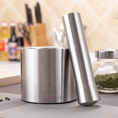 Stainless Steel Mashed Garlic Food Grinder Garlic Shijiu Troublemaker CupCrusher Grinder Kitchen Tool Spice Grinder Pepper Mill