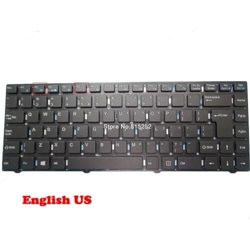 Laptop Keyboard For Shuttle E14 MP-11J78US-F51T 82R-14A040-4016 11J7F51TUSL-A English US Without Frame Black New